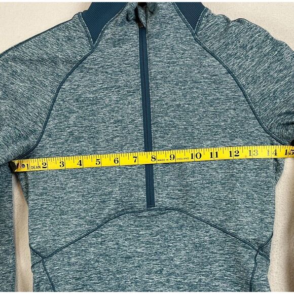 LULULEMON Always Alert 1/2 Zip Rulu Cropped Pullover Size 2 Long Sleeve Blue - Picture 7 of 9